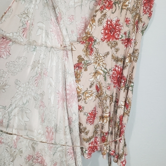Lulus Best in Bloom Blush Floral Print Wrap Dress Size Large - Picture 6 of 13